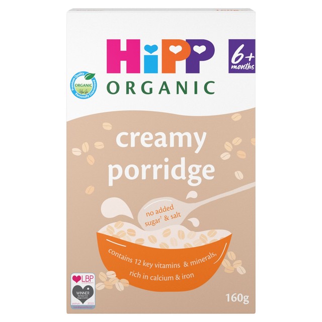 HiPP Organic Creamy Porridge 6+ Months 160g, UK version