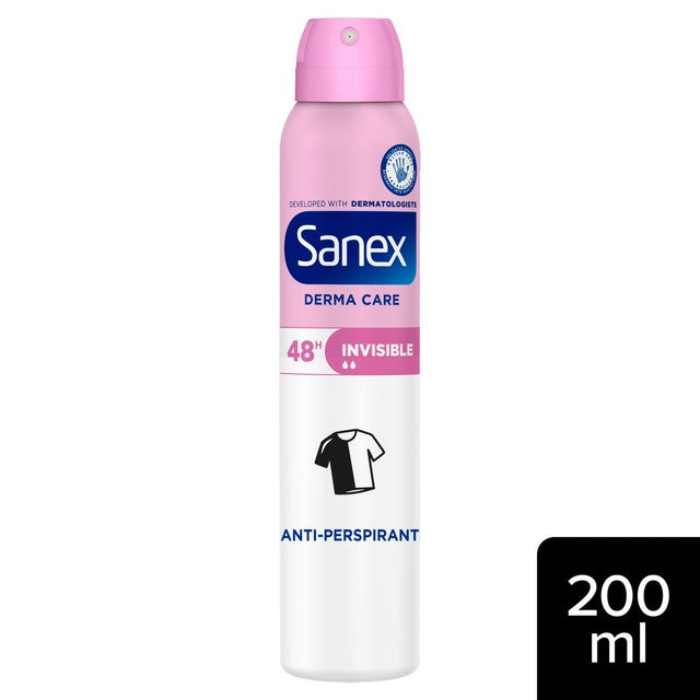 Sanex Derma Care Invisible antiperspirant spray deodorant 200ml (British brand)