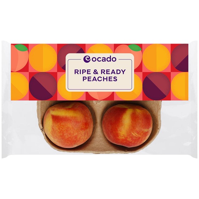 Ocado Ripe & Ready Peaches 4 pack, imported from the UK