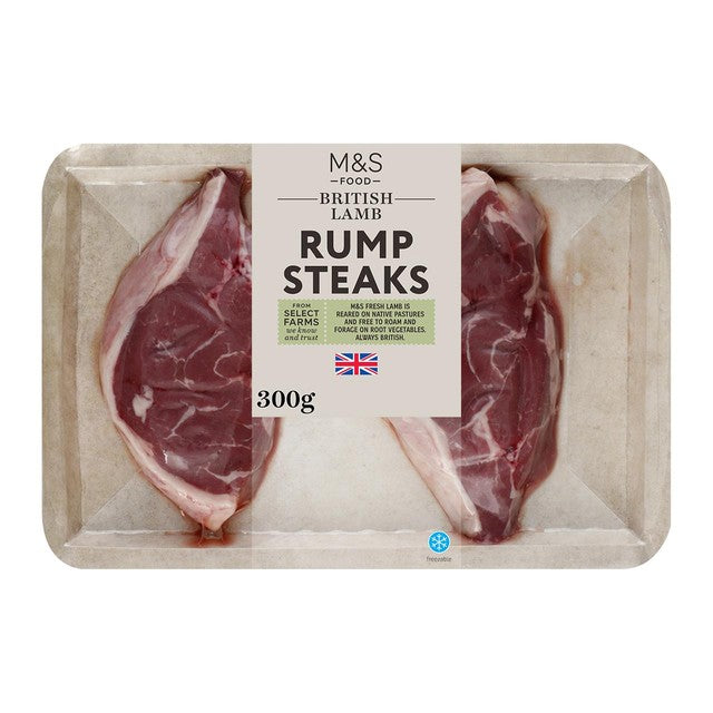 M&S lamb rump steak 300g, imported from the UK