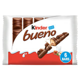 Kinder Bueno milk chocolate and hazelnut chocolate bars 3 x 43g, UK version
