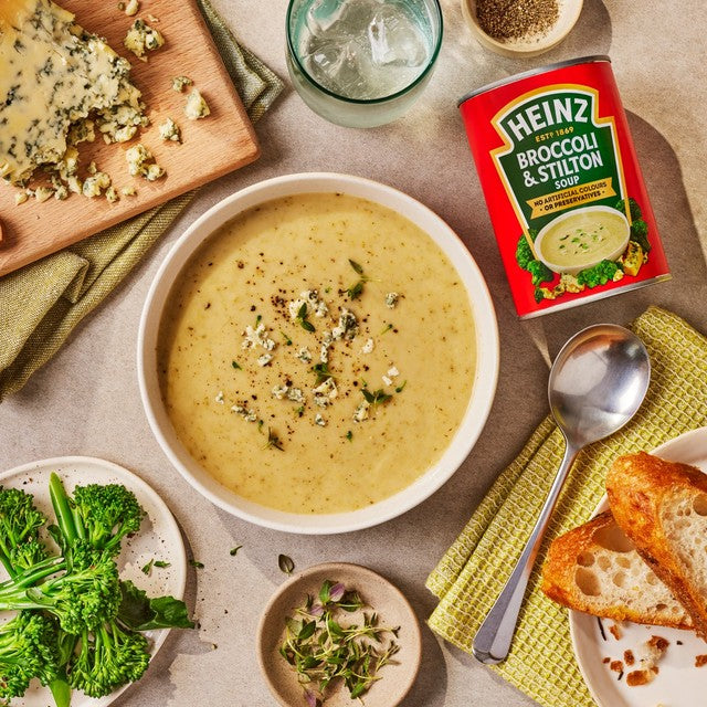 Heinz Broccoli & Stilton soup 400g, UK version