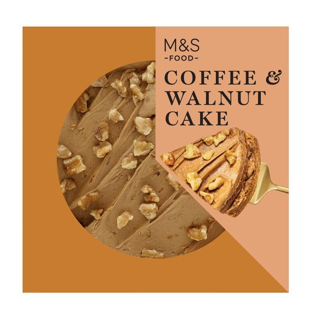 M&S Colombian coffee and walnut cake 425g, imported from the UK