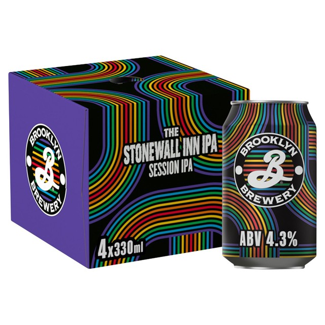 Brooklyn Stonewall Inn IPA beer 4x440ml cans - British product