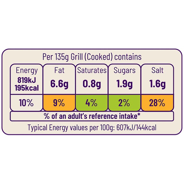 Ocado garlic and herb chicken breast escalopes 343g, imported from the UK