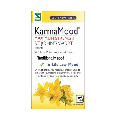 Schwabe Pharma KarmaMood Maximum Strength St John's Wort Mood Support Tablets 425mg