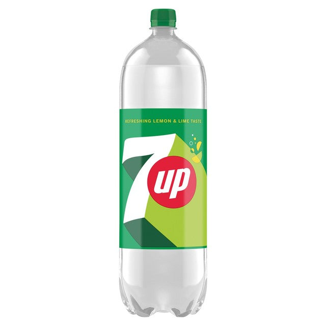 7UP regular lemon and lime soft drink 2L (British brand)