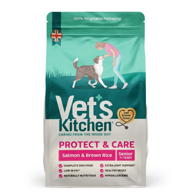 Vet's Kitchen dry dog food salmon and brown rice 7.5kg (British brand)