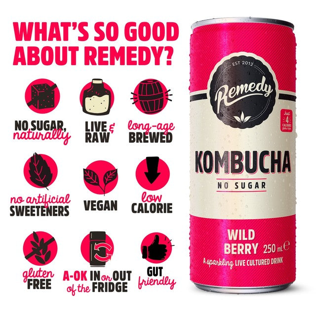 Remedy Kombucha Wild Berry