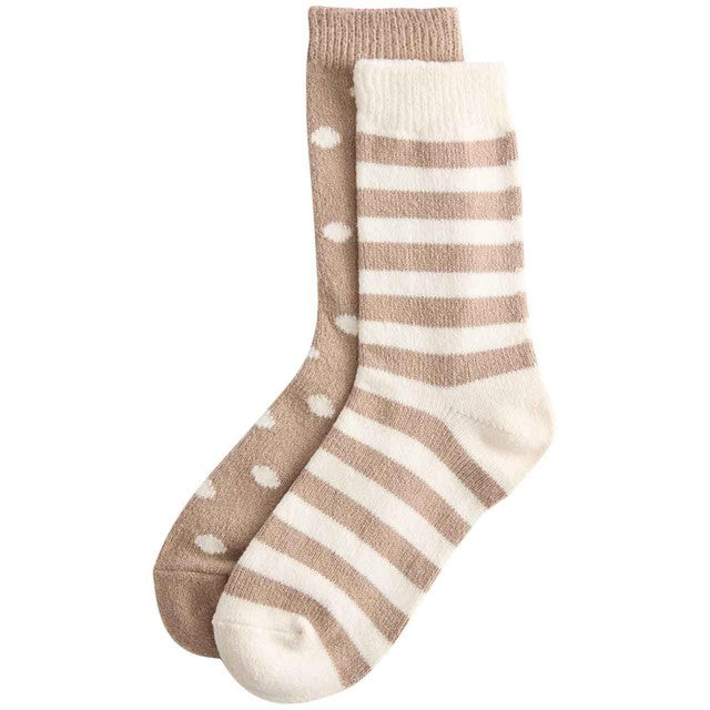 M&S women's spot ankle socks one size brown mix, imported from the UK