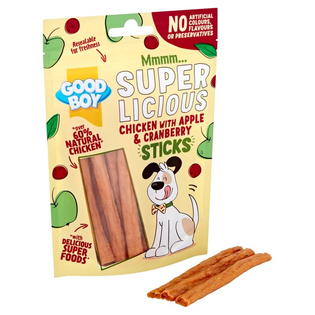 Good Boy chicken, apple & cranberry dog treats 100g, UK version
