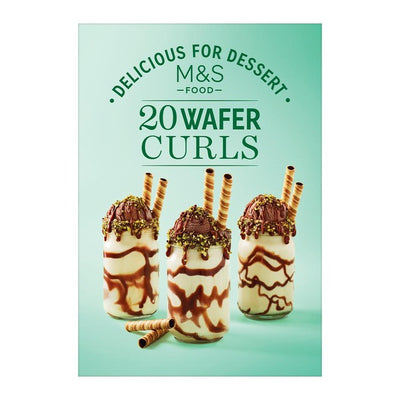 M&S 20 Wafer Curls Chocolate Flavour Biscuit 80g