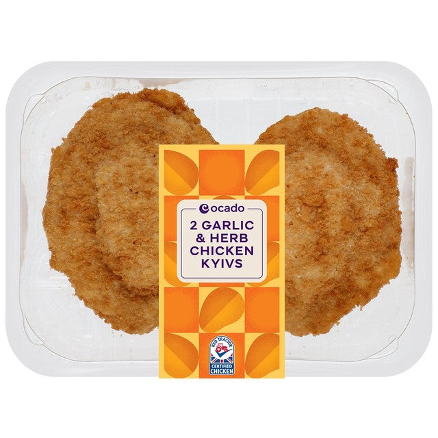 Ocado Garlic Herb Chicken Kyivs 2 pack 260g, imported from the UK