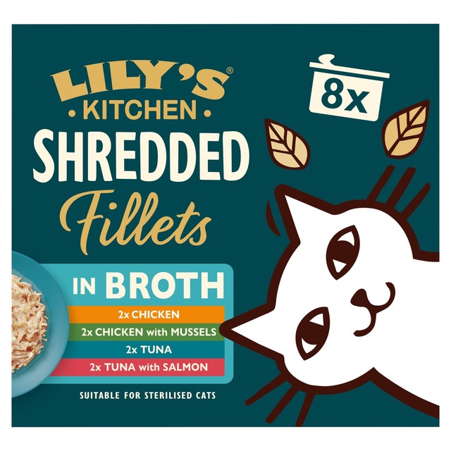 Lily's Kitchen shredded fillets cat food variety pack 8x70g, UK version