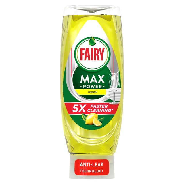 Fairy MaxPower Washing Up Liquid Lemon 545ml - British product
