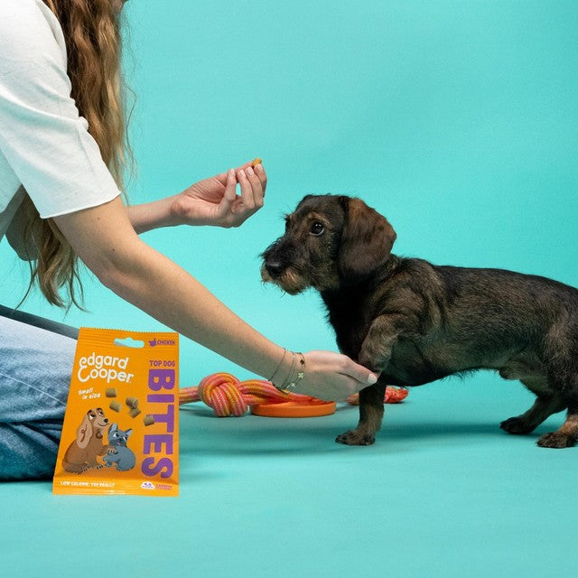 Edgard & Cooper grain-free chicken small bites dog treats 50g - British product