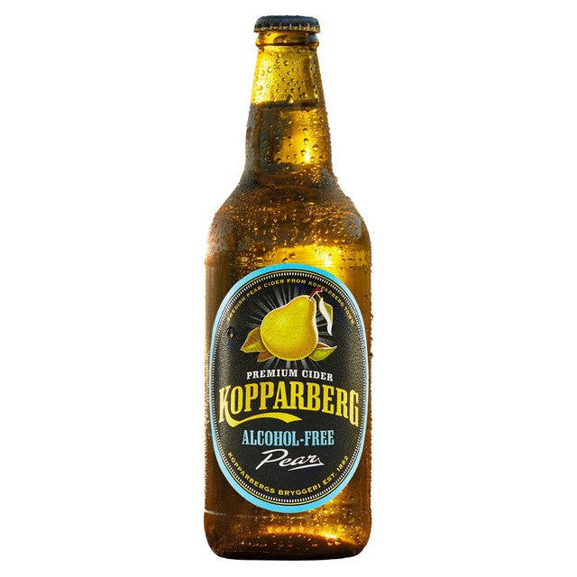 Kopparberg Alcohol Free Pear Cider 500ml Glass Bottle, UK version