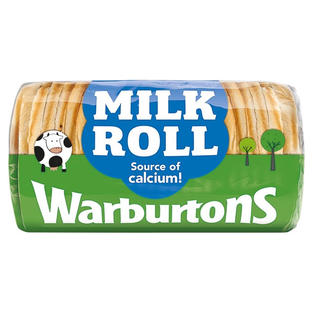 Warburtons Milk Roll white bread 400g (British brand)