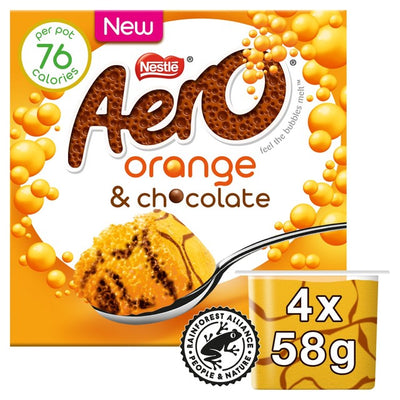 Aero Orange Chocolate Mousse Dessert Pots 4 x 58g