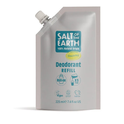 Salt of the Earth Natural Deodorant Roll-On Refill Unscented 225ml
