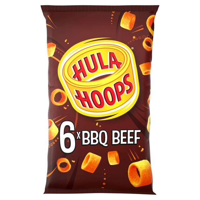 Hula Hoops BBQ Beef crisps 6-pack, UK version