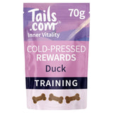 Tails cold pressed duck dog treats 70g pouch (British brand)
