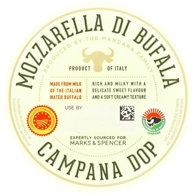 M&S Buffalo Mozzarella cheese 125g, imported from the UK
