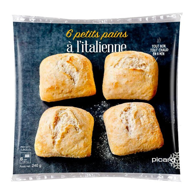 Picard Mini Italian bread rolls 6 per pack, imported from the UK