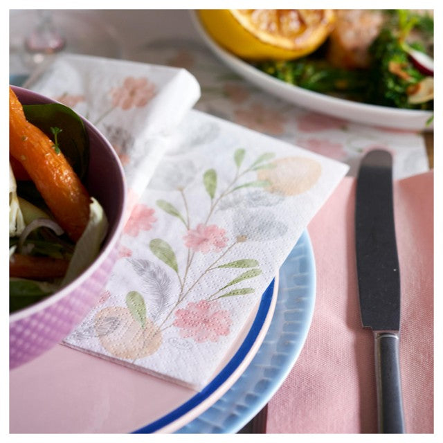 Soft Floral Easter Party Napkins