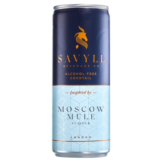 Savyll alcohol-free Ginger Moscow Mule cocktail 250ml (British brand)
