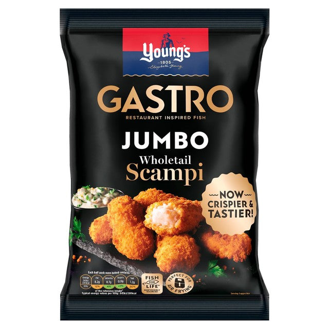 Young's Gastro Jumbo Wholetail Scampi 230g (British brand)