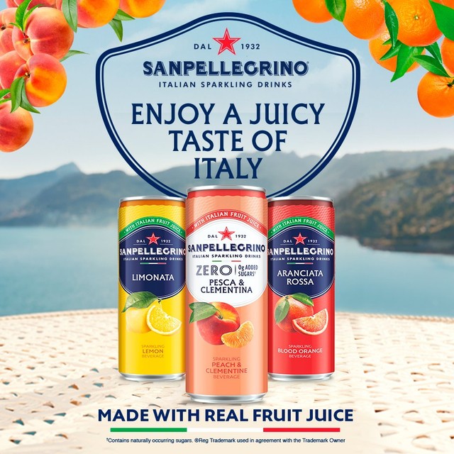San Pellegrino Blood Orange Sparkling Fruit Beverage 6 x 330ml (British brand)