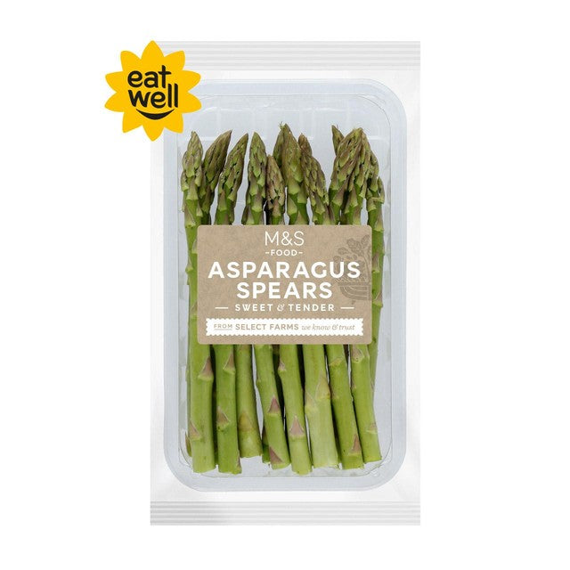 M&S Select Farms Asparagus Spears 180g, imported from the UK
