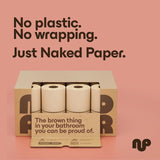Naked Paper unbleached recycled toilet paper 24 rolls, imported from the UK