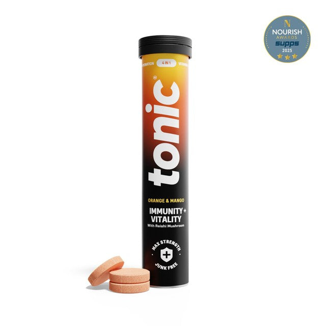 Tonic Orange & Mango Immunity Effervescent Tablets 20 count (British brand)