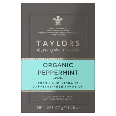 Taylors Of Harrogate Organic Peppermint Teabags Herbal Tea 20 Pack