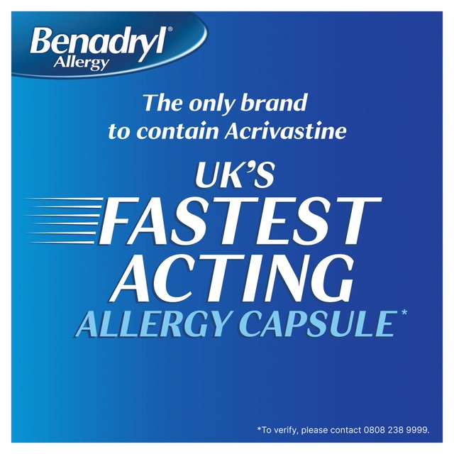 Benadryl Allergy Relief Capsules 12 Pack - British product