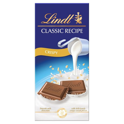 Lindt Classic Recipe Crispy Milk Chocolate Bar 100g
