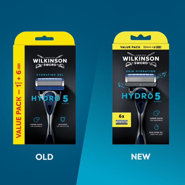 Wilkinson Sword Hydro 5 men's razor and blade refills (British brand)