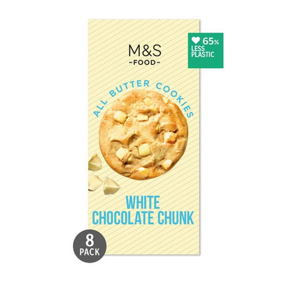 M&S Belgiske hvite sjokoladebiterkjeks 200g