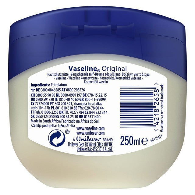 Vaseline original pure petroleum jelly 250ml (British brand)