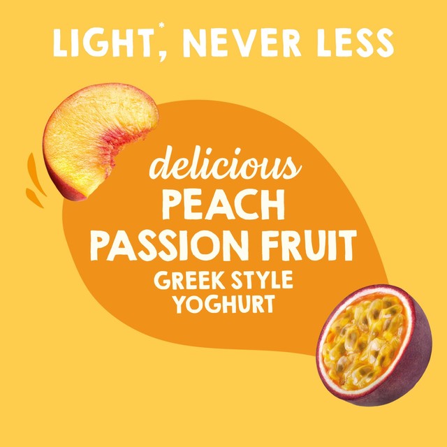 Light & Free Peach Greek Style Fat Free Yoghurt Multipack 460g, UK version