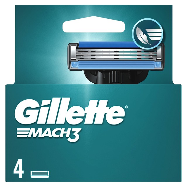 Gillette Mach 3 razor blades 4-pack - British product