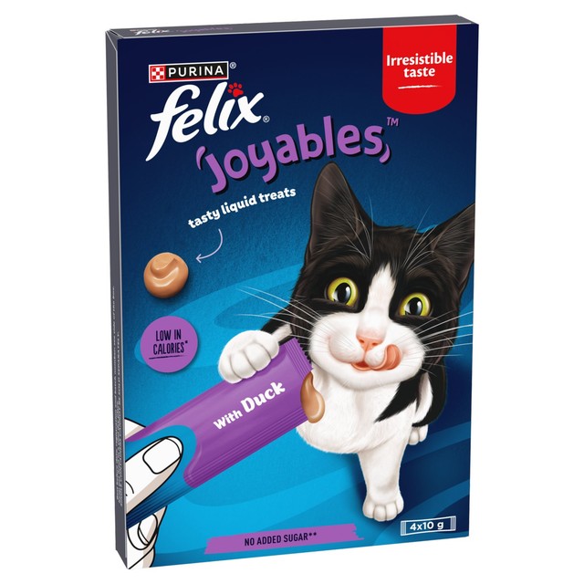 Felix Joyables Duck liquid cat treats 4 x 10g - British product