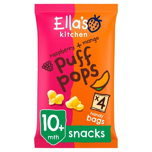 Ella's Kitchen raspberry mango puff pops 4 x 9g multipack - British product