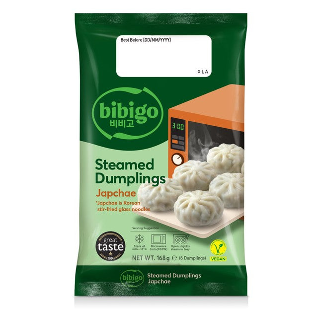 Bibigo Japchae Steamed Dumplings 168g - British product