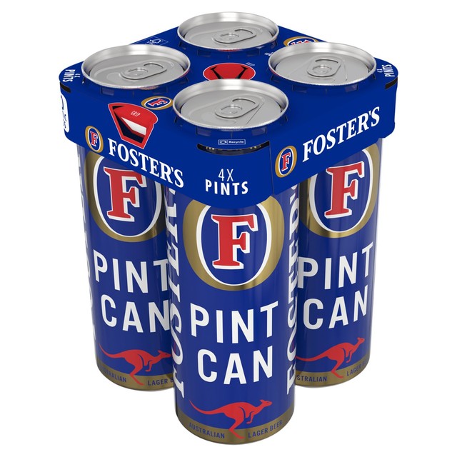 Foster's lager beer 4 x 568ml cans - British product