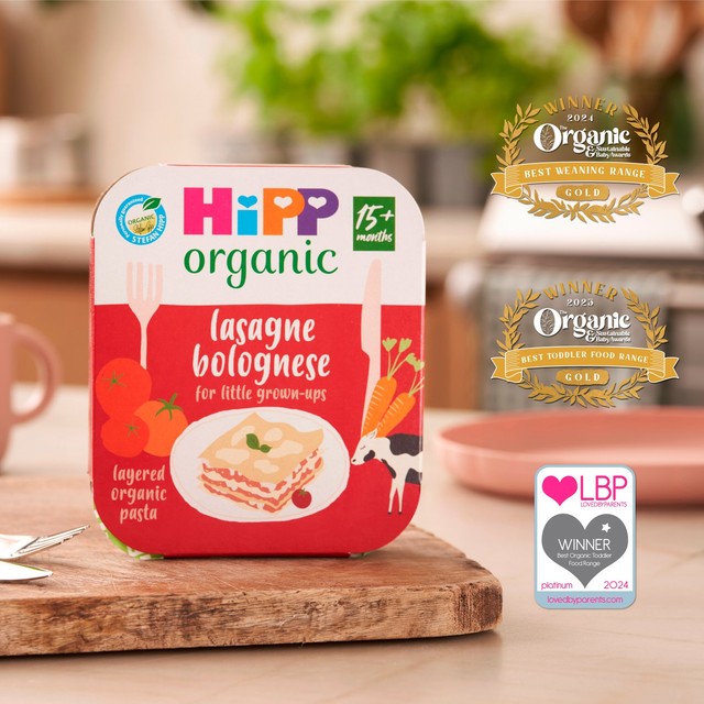 HiPP Organic Lasagne Bolognese toddler tray meal 250g, UK version