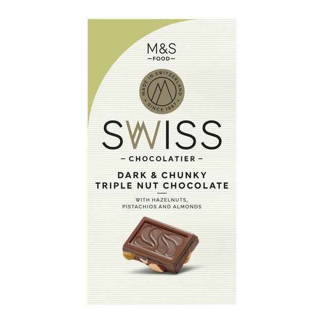 M&S triple nut dark chocolate 200g, imported from the UK