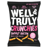 Well & Truly Crunchies Smokey Bacon baked corn snacks 100g (British brand)